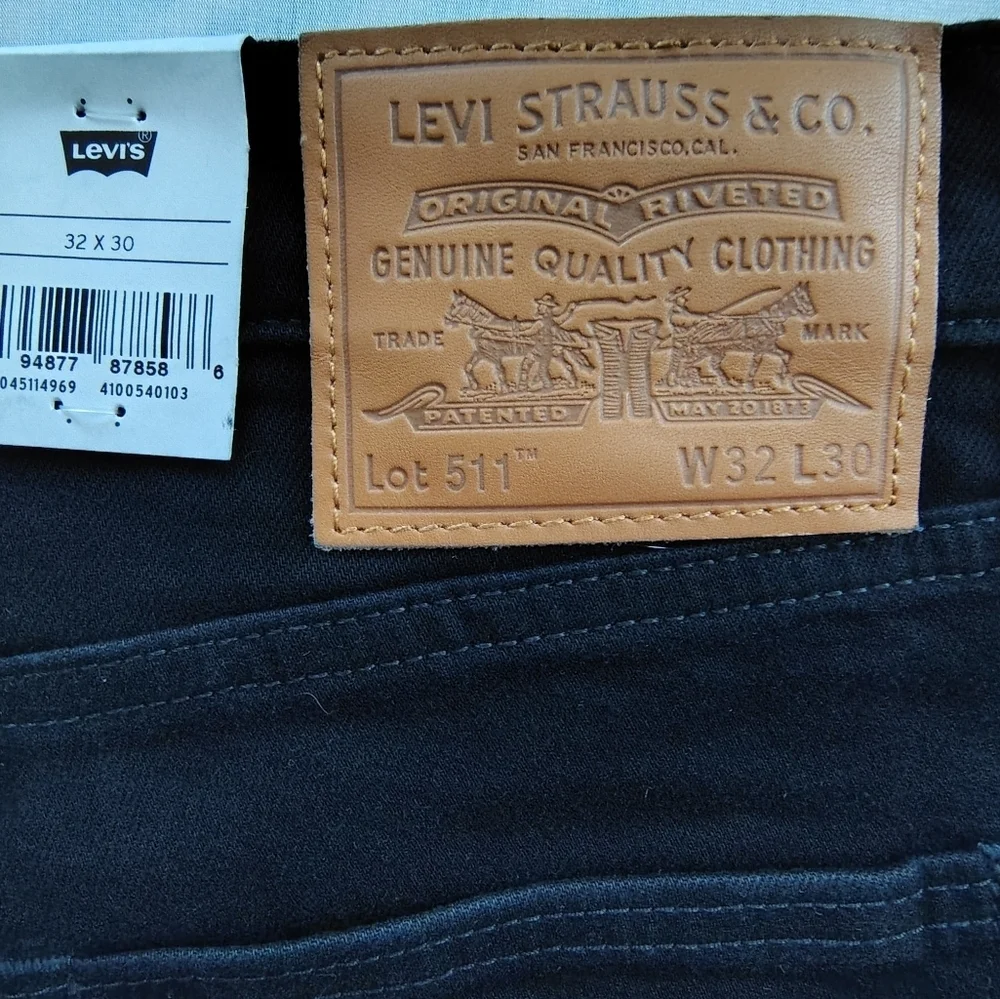 Levi's 511 Slim Men's Black Jeans Size W32  L 30